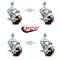 Service Caster 3 Inch High Temp Phenolic Swivel 10mm Threaded Stem Caster Set with Brake SCC-TS20S314-PHRHT-TLB-M1015-4 - alternate 4